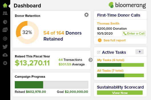 Bloomerang_CharityHowTo_Nonprofit CRM Buyers Guide Tips to Choose Software_Dashboard